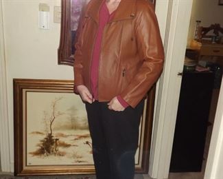Nice soft leather jacket.  $75.00
