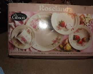 8.   Gibson 40 piece set service for 8. New in box.  $100.00