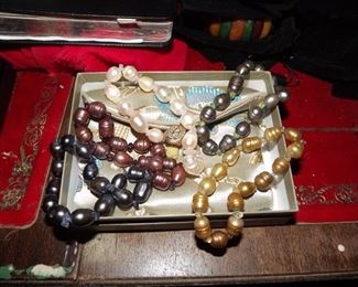 37.  5 pearl stretch bracelets. Think they are Honora  Collection pearls.   $32.00