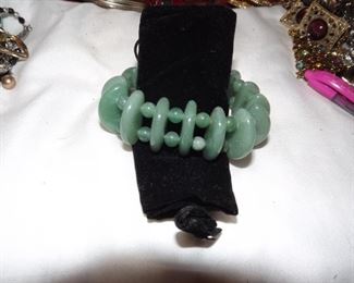 49.  New stretch jade bracelet.   $12.00