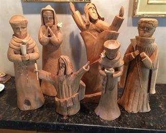 #33 $100 each your choice Leon Salazar (1933-1991) carvings 13" - 27"