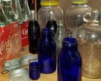 Cobalt blue jars