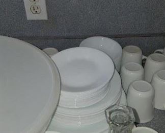 Corelle plates, saucers and cups