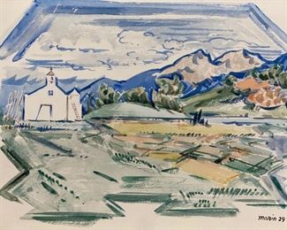 Original 1929 Watercolor by John Marin - New Mexico