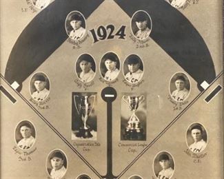 1924 San Antonio original baseball poster