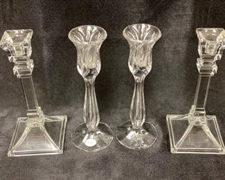 Crystal candle holder set of 4 