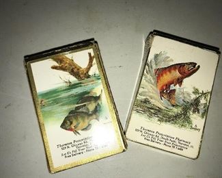 Set of two Pharmacy advertising playing card decks $8