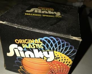 Orange plastic slinky $6