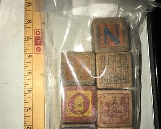 Antique Wood Blocks $6