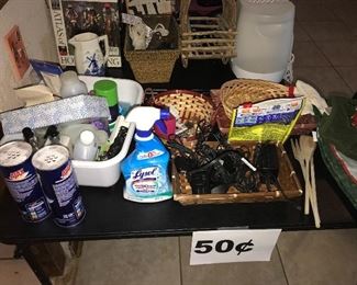 ALL ITEMS ON TABLE 50 CENTS EACH