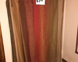 LARGE SHOWER CURTAINS AND LINER $7