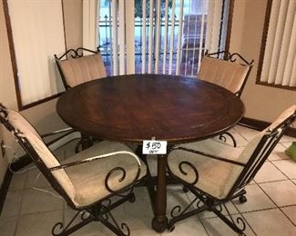 DINING TABLE AND 4 CHAIRS $50