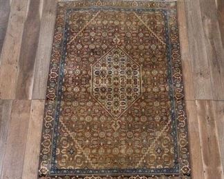 6'X4' Vintage Hand Knotted Quom Persian Area Rug