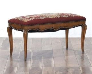 Albert Daini Provincial Needlepoint Bench W Nailhead