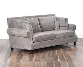 The Rachlin Group Contemporary Roll Arm Sofa W Nailhead