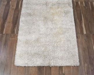 5'X8' Dalyn High Pile Ivory Shag Area Rug