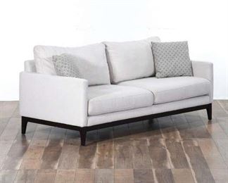 Kuka Sofas Gabe Grey Linen Sofa W Throw Pillows