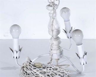 White Cottage Chic Chandelier Hanging Lamp