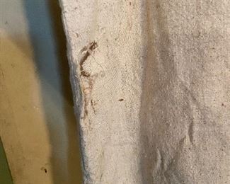 Additional photo shows condition of linen shirt