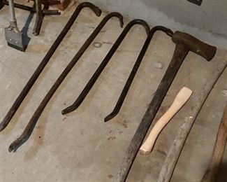 Old iron crow bars - Choice $5