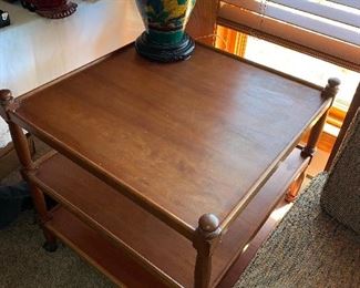 Very nice mid century three tiered accent table 