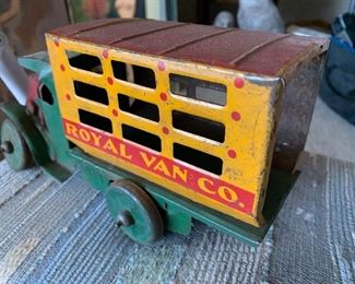 Vintage tin toy- Royal Van Co 