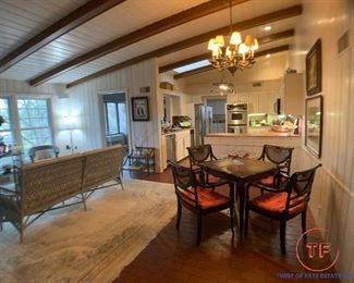 Square Oriental Themed Table and Chair Set