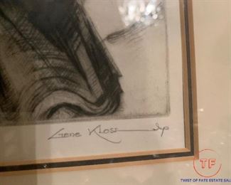 "Young Apache Wife" Artist Proof Signed Etching by GENE KLOSS