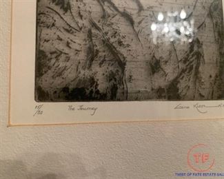 "The Journey" Numbered Limited Edition Signed Etching by GENE KLOSS