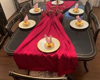 Vintage Drexel Et Cetera Chinoiserie Oriental Themed Dining Room Set