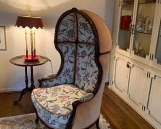 Vintage Hollywood Regency Balloon / Canopy Chair