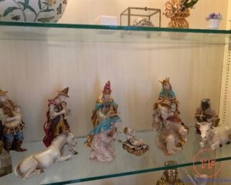 PATTARINO SCHOOL GIO / GIOVANNI DANTI 10 Piece Mid Century Italian Pottery Nativity Set