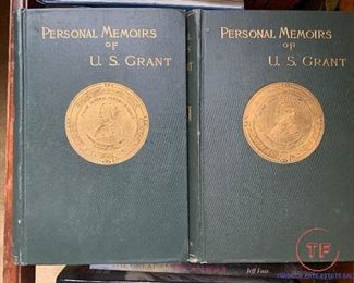 1865 First Edition ULYSSES S GRANT Personal Memoirs Two Volume Set