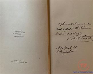 1865 First Edition ULYSSES S GRANT Personal Memoirs Two Volume Set