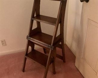 Antique Wooden Folding Chair / Step Ladder