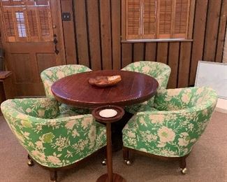 Vintage Game Table with Chairs
