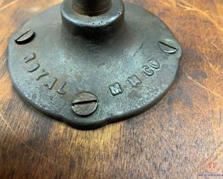 Antique Royal M.M. Co Piano Stool With Twisted Metal Legs