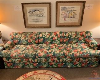Vintage Tulip Pattern Custom Couch
