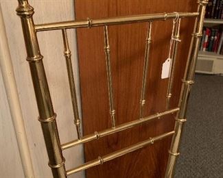 Hollywood Regency Brass Faux Bamboo Chiavari Chair