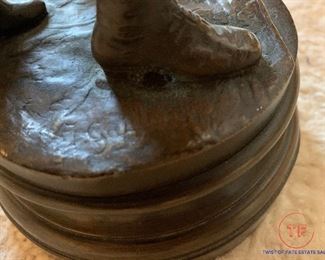 Antique Signed Anatole J. Guillot - Escaped Parrot Bronze Statue