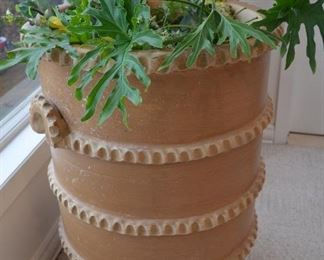 $100 Clay Planter 
31"H x 22"Round
Has been indoors but, can be used outdoor.
