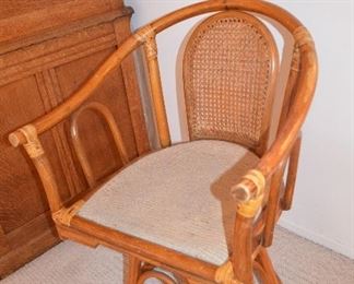 $80 Rattan Swivel chair (Cushion can come off)
