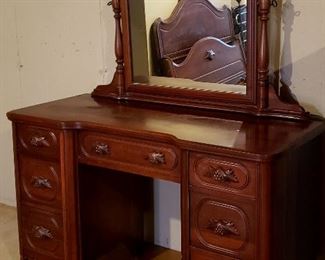 3. Dresser has cheval mirror