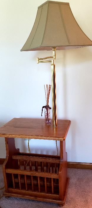Mag rack end table/lamp