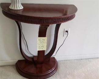 HALF MOON MAHOGANY TABLE...$150