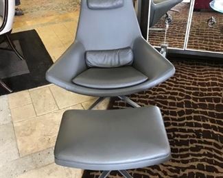 B & B Italia Leather Chair with Ottoman. Originally $5500, sale price $1800! So comfy!!! Excellent condition!