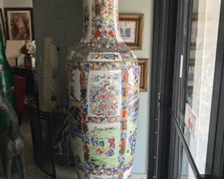 Antique Tall Chinese Porcelain Vase 83" Tall x 28" Deep. Amazing addition to any home! Originally $10,000, sale price $3500.