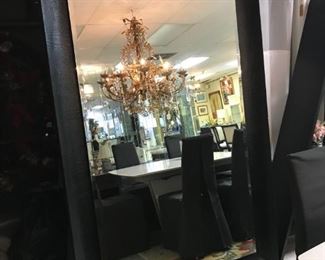 Gorgeous large leather mirror 87" H x 56" W Sale price $750! A beautiful addition to any room!
