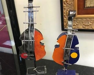 Marc Berlet Signed Violins originally $8600 each sale price $1750 each. Whimsical!! 