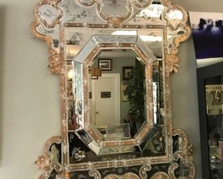 Stunning Venetian Mirror 58"T x 40"W. Sale price $1800. Excellent condition!